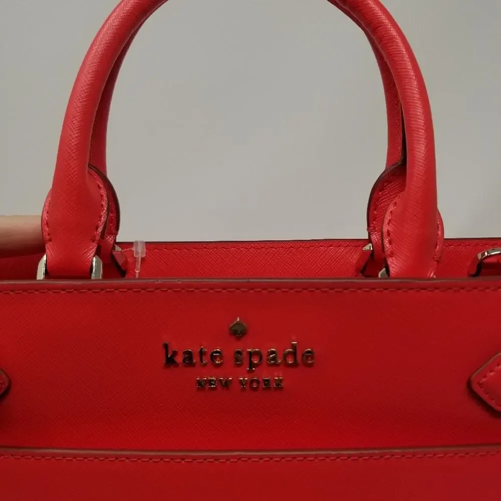 Kate Spade NEW Red Medium Satchel Handbag Zipper Closer‎ Comfortable Women's Bag